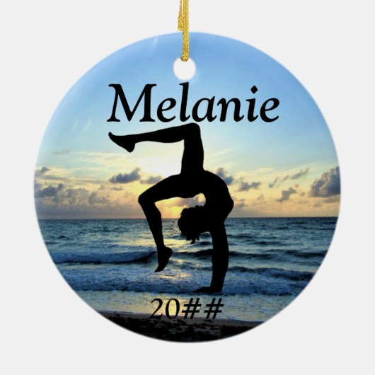 MOOI GEPERSONALISEERD GYMNASTIEK ORNAMENT (Achterkant)