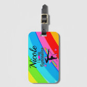 MOOI GEPERSONALISEERD IK HOU VAN GYMNASTIEK ONTWER BAGAGELABEL (Voorkant (verticaal))