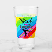 MOOI GEPERSONALISEERD IK HOU VAN GYMNASTIEK ONTWER GLAS (Voorkant)