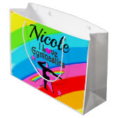 MOOI GEPERSONALISEERD IK HOU VAN GYMNASTIEK ONTWER GROOT CADEAUZAKJE (Achterkant Gekanteld)