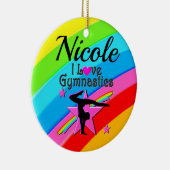 MOOI GEPERSONALISEERD IK HOU VAN GYMNASTIEK ONTWER KERAMISCH ORNAMENT (Rechts)