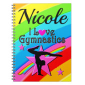 MOOI GEPERSONALISEERD IK HOU VAN GYMNASTIEK ONTWER NOTITIEBOEK (Voorkant)