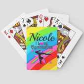 MOOI GEPERSONALISEERD IK HOU VAN GYMNASTIEK ONTWER POKERKAARTEN (Achterkant)