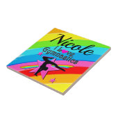 MOOI GEPERSONALISEERD IK HOU VAN GYMNASTIEK ONTWER TEGELTJE (Zijkant)