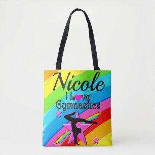 MOOI GEPERSONALISEERD IK HOU VAN GYMNASTIEK ONTWER TOTE BAG