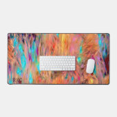 Mooi gepersonaliseerd monogram kleurrijke esthetie bureaumat (Keyboard & Muis)