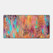 Mooi gepersonaliseerd monogram kleurrijke esthetie bureaumat (Voorkant)