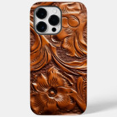 Mooi gesimuleerd Western bewerkt lederpatroon Case-Mate iPhone Case (Achterkant)
