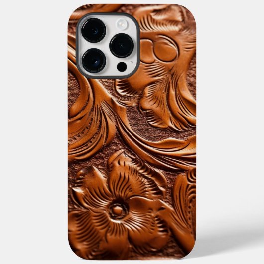 Mooi gesimuleerd Western bewerkt lederpatroon Case-Mate iPhone Case (Achterkant)