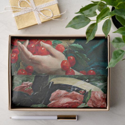 mooi gevlochten Pet en kersen Tissuepapier (Geschenk)