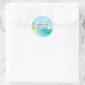 Mooi gevoel Mooi strand Bliss Ronde Sticker (Tas)