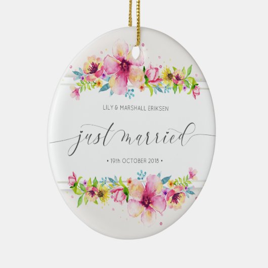 Mooi, gewoon gehuwd huwelijk | Keramische siervoor Keramisch Ornament (Rechts)