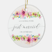 Mooi, gewoon gehuwd huwelijk | Keramische siervoor Keramisch Ornament (Links)