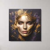 Mooi gezicht - AI-regels Canvas Afdruk (Voorkant)