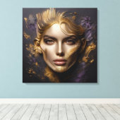 Mooi gezicht - AI-regels Canvas Afdruk (Insitu (Houten vloer))