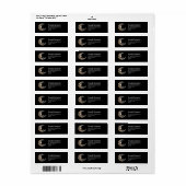 Mooi gezicht in de maan Adres Etiket (Full Sheet)