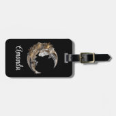 Mooi gezicht in de maan bagagelabel (Voorkant horizontaal)