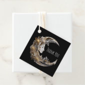 Mooi gezicht in de maan bedankjes labels (In situ)