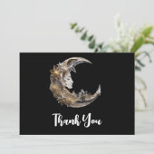 Mooi gezicht in de maan bedankkaart (Staand voorkant)