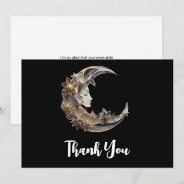 Mooi gezicht in de maan bedankkaart