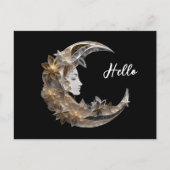 Mooi gezicht in de maan briefkaart (Voorkant)