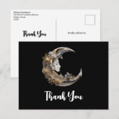 Mooi gezicht in de maan dank u briefkaart (Voorkant / Achterkant)