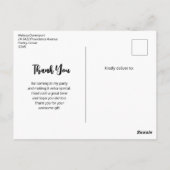 Mooi gezicht in de maan dank u briefkaart (Achterkant)