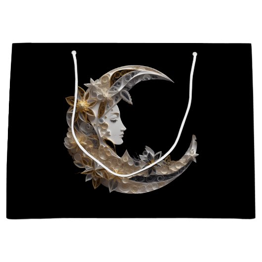 Mooi gezicht in de maan groot cadeauzakje (Voorkant)