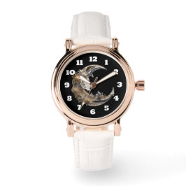 Mooi gezicht in de maan horloge