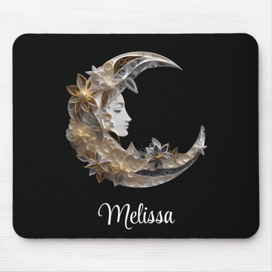 Mooi gezicht in de maan muismat (Voorkant)