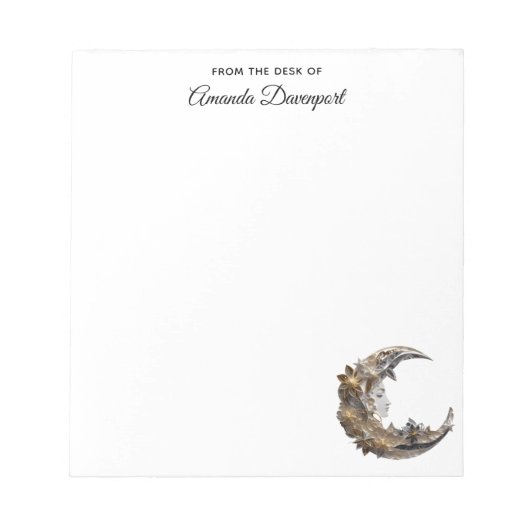 Mooi gezicht in de maan notitieblok (Voorkant)