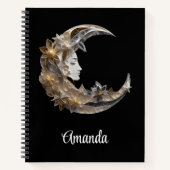 Mooi gezicht in de maan notitieboek (Voorkant)