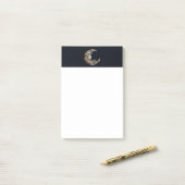 Mooi gezicht in de maan post-it® notes (Op bureau)