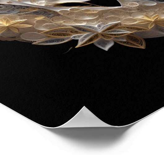 Mooi gezicht in de maan poster (Hoek)