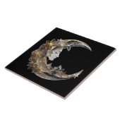 Mooi gezicht in de maan tegeltje (Zijkant)