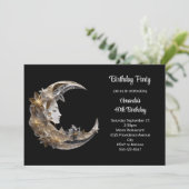 Mooi gezicht in de maan Verjaardag Kaart (Staand voorkant)