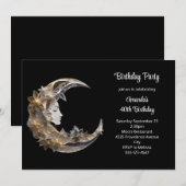 Mooi gezicht in de maan Verjaardag Kaart (Voorkant / Achterkant)