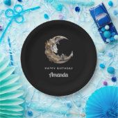 Mooi gezicht in de maan Verjaardag Papieren Bordje (Feest)