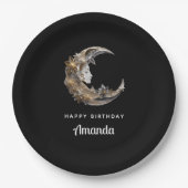 Mooi gezicht in de maan Verjaardag Papieren Bordje (Voorkant)