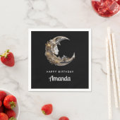 Mooi gezicht in de maan Verjaardag Servet (Insitu)