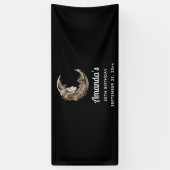 Mooi gezicht in de maan Verjaardag Spandoek (Verticaal)