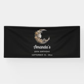 Mooi gezicht in de maan Verjaardag Spandoek (Horizontaal)