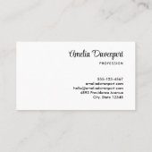 Mooi gezicht in de maan visitekaartje (Achterkant)