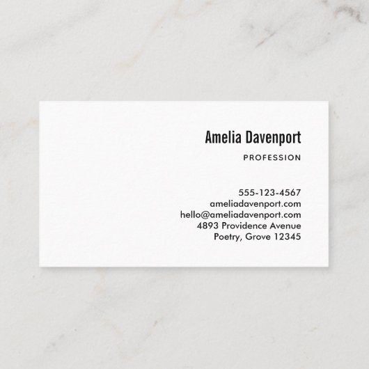 Mooi gezicht in de maan visitekaartje (Achterkant)