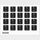 Mooi gezicht in de Moon Candle Business Vierkante Sticker (Vel)
