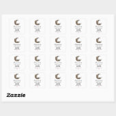Mooi gezicht in de Moon Candle Business Vierkante Sticker (Vel)