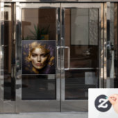 Mooi gezicht raamsticker (Kantoordeur)