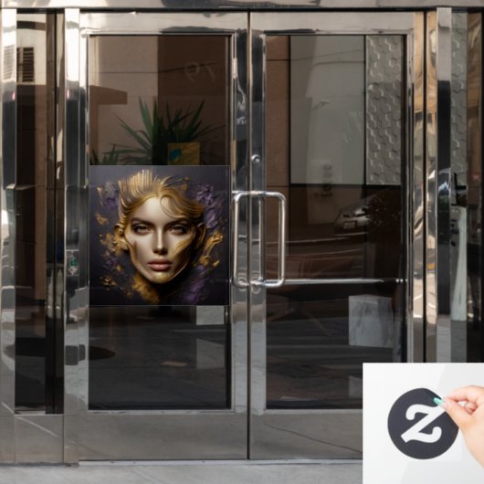 Mooi gezicht raamsticker (Kantoordeur)