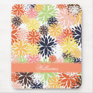 Mooi girly trendy bloemenillustratiepatroon muismat