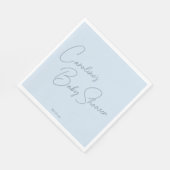 Mooi Glacier Blauwe Moderne Script Aangepaste Baby Servet (Hoek)